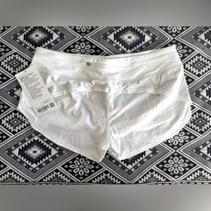 Lululemon Speed Up LR lined short 2.5” SZ 8 White